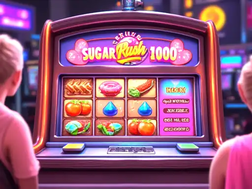 Sugar Rush 1000 slot screenshot – candy-themed high-volatility pokie